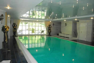 Poolbereich: IIM: Verkauf exklusive Reetdachvilla mit Pool und großer Garage bei Buchholz / südlich von Hamburg